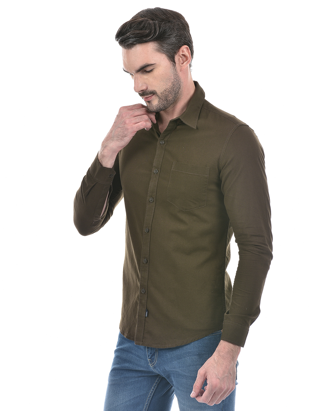 Numero Uno Men Solid Brown Shirt